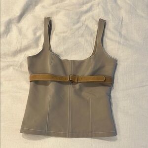 Zara Tan Women's Top with Belt